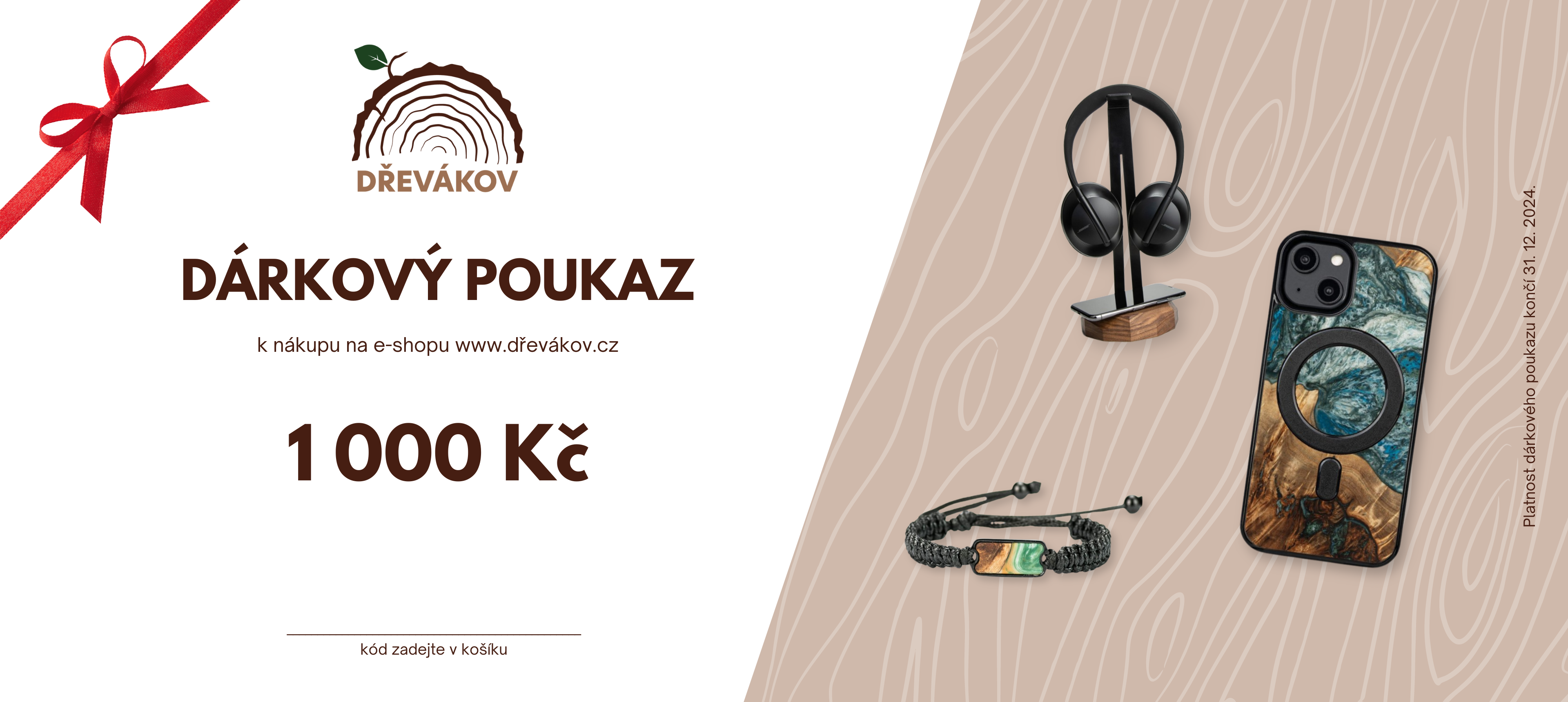 dřevákov dárkový poukaz na 1000 Kč